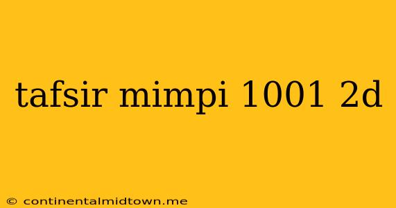 Tafsir Mimpi 1001 2d